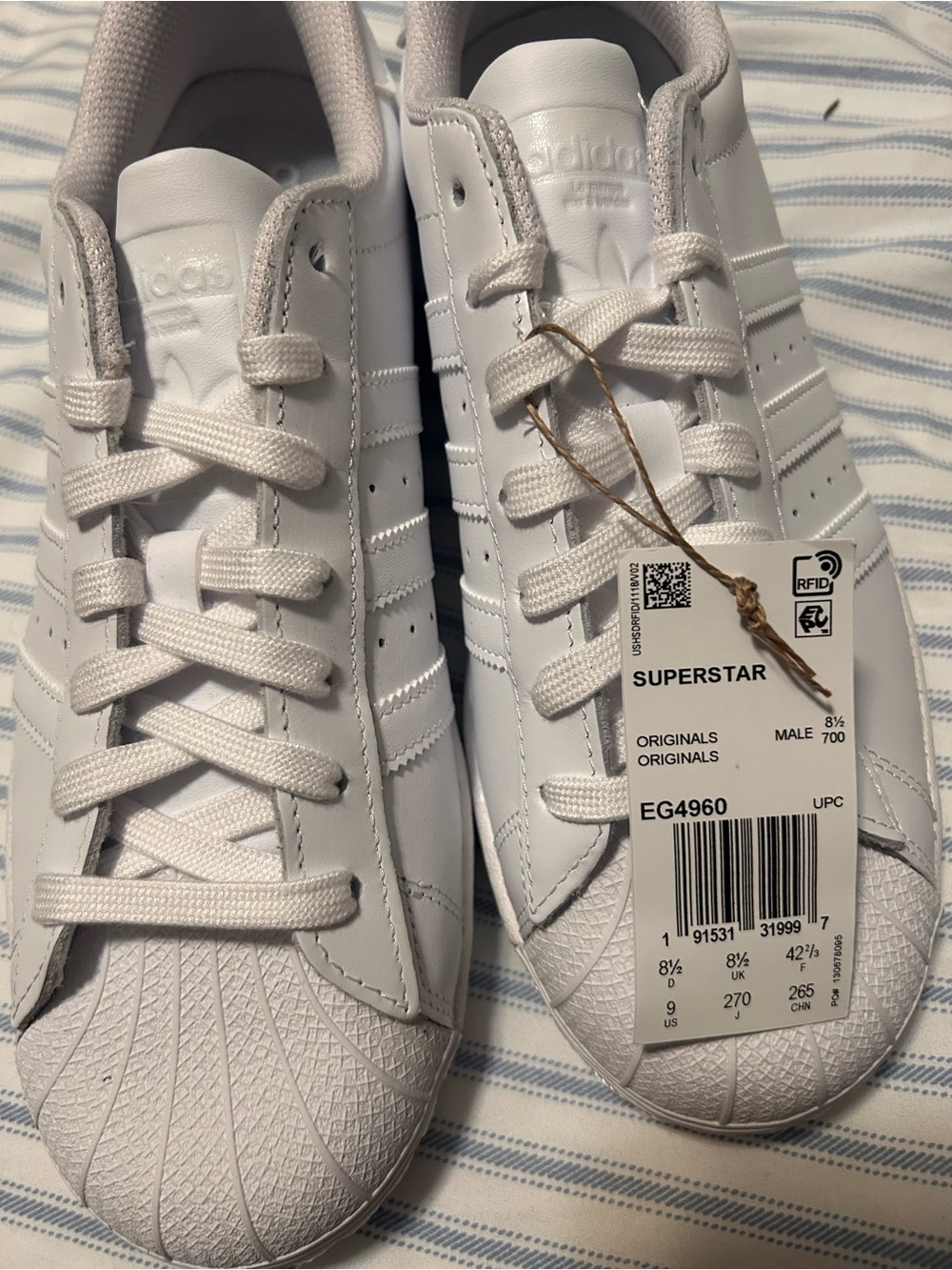 adidas White Superstar Low-Top Sneakers
